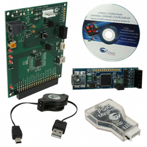The Cypress CapSense controller evaluation kit\ The Cypress CapSense controller evaluation kit